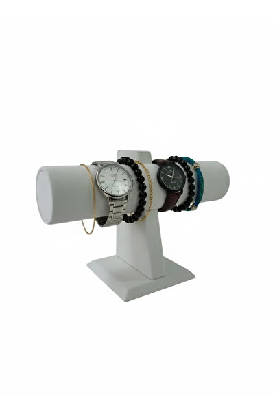 MeGass Dekor Domestic Production Suede Fabric Cream Color Watch - Bracelet Di...