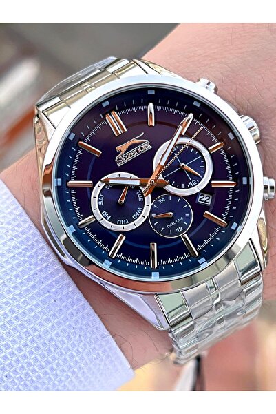 Slazenger 24 Ay Garantili Çelik Kordon Kararma Renk Atma Yapmaz Multi Fonksiy...