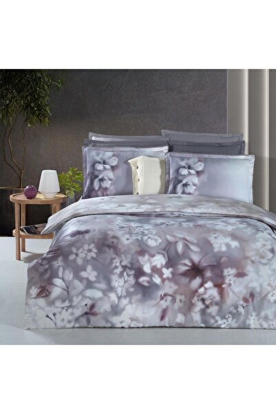 Sarev İnova Double Size 100% Cotton Satin "300 Tc" Duvet Cover Set Lilac