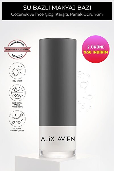 Alix Avien Gözenek Karşıtı Parlak Cilt Görünümlü Su Bazlı Makyaj Bazı - Pürüz...