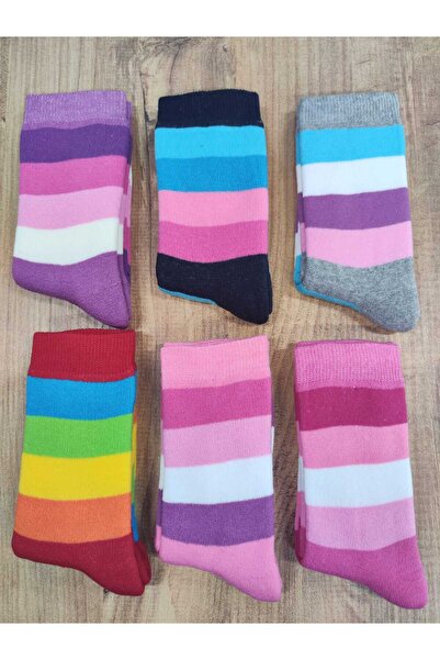 erceys Girls' Towel Socks 6 Pairs Cotton Premium Series