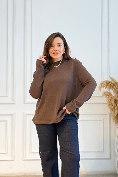 Yağmur Butik Πλεκτά Mercerized με λαιμόκοψη ποδηλατικού τύπου