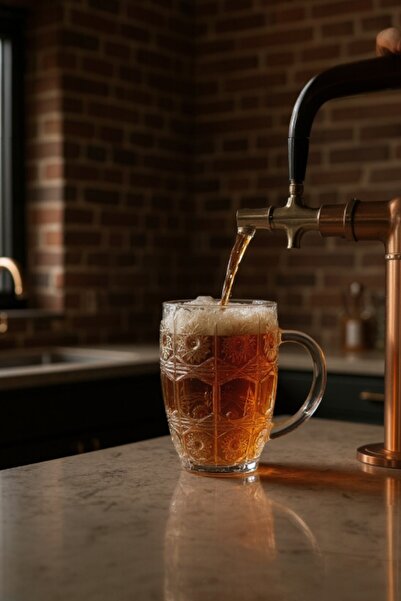 ALBETTO كوب زجاجي كريستالي فاخر مكون من قطعتين مقاس كبير 500 مل