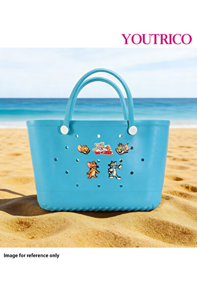 Youtrico مجموعة تعليقات كرتونية لطيفة - زينة على شكل شبشب وحقائب شاطئ