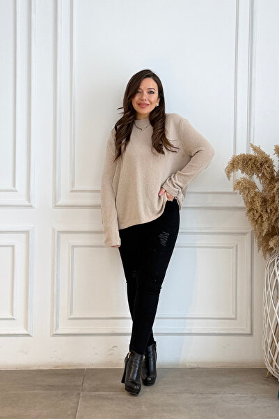 Yağmur Butik Πλεκτά Mercerized με λαιμόκοψη ποδηλατικού τύπου