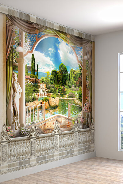 dreamwall Balkon Manzarası Isı Ve Ses Yalıtımlı Sağlıklı Tekstil Duvar Kağıdı