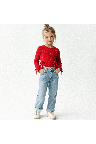 Overdo Stone Detailed Girl's Blouse