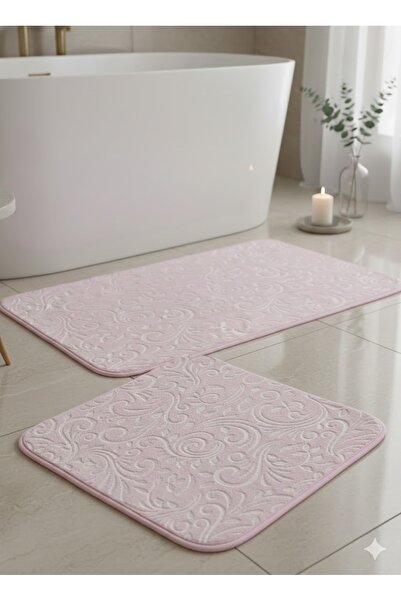 Özdilek 2'li Paspas Klozet Takımı Trendy Pudra