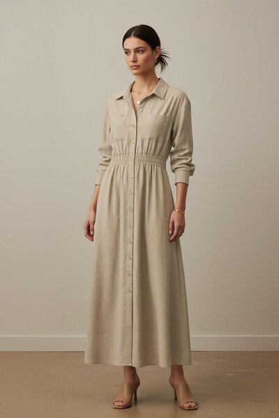 Loreen Γυναικείο μακρυμάνικο πουκάμισο με λεπτομέρεια με λαιμόκοψη και λουράκ...