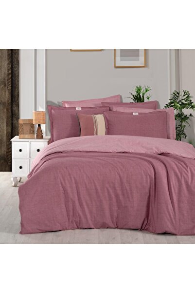 Sarev Solo Tone Single 100% Cotton Duvet Cover Set Pink