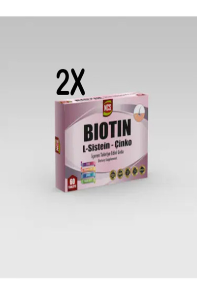 NCS Biotin 2500 Mcg L Sistein Çinko 2 X 60 Tablet - Hap Kutusu
