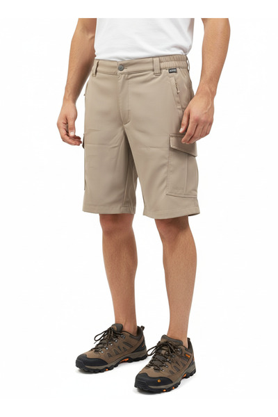 NOBLE Plus Playoff Men's Shorts with Flap Pocket Beige