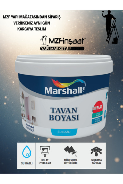 Marshall Beyaz Tavan Boyası 17.5 Kg