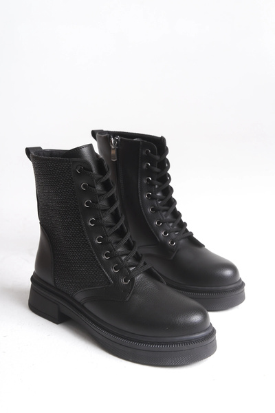 Lively Stylish Cizme casual pentru femei Pelda, cu șireturi, cu detaliu trico...