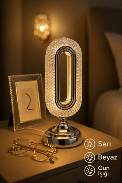 Vivido Home Kristal Led Krom Ozmo Masa Lambası