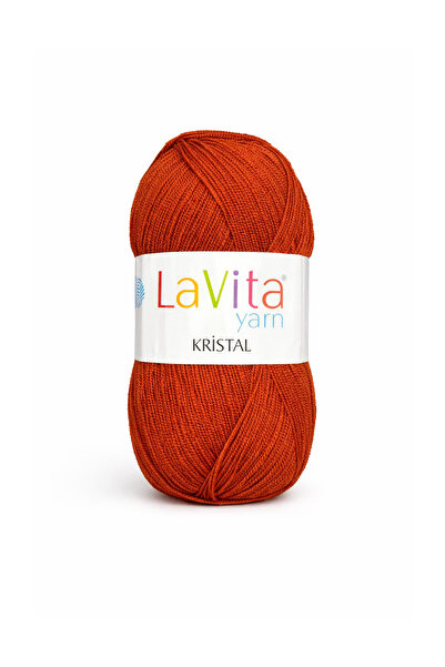 LaVita Yarn Kristal El Örgü İpi %100 Akrilik 100gr (9729 KİREMİT)