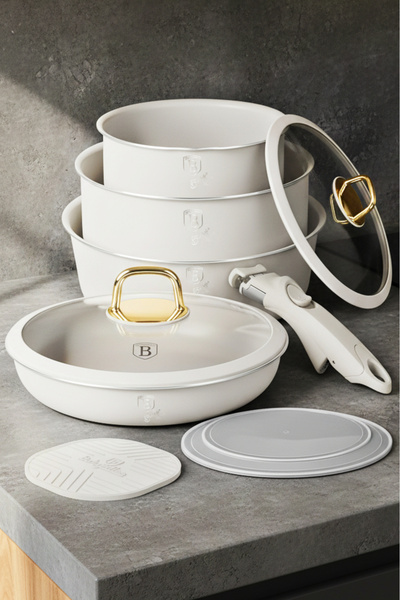 Berlinger Haus Set de vase de gătit detașabile din titan, rezistente la cupto...