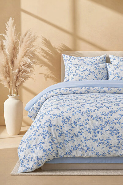 İQON Double Duvet Cover Set Ivy Blue Setçi̇ft