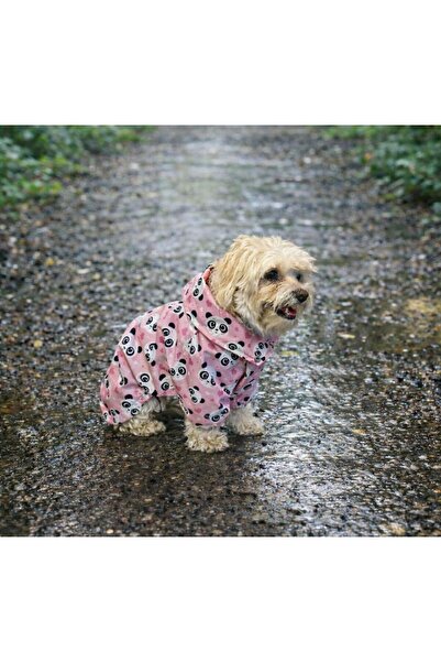 GedyCo Pink Panda Polarlı Küçük Irk Köpek Yağmurluğu
