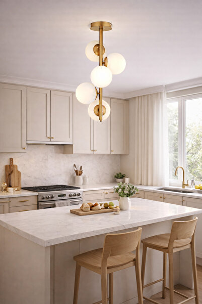 Apliqa HubRom chandelier, UZEL 3588-05-FR 40x 70 cm 5xE27-60W Antique-Brown