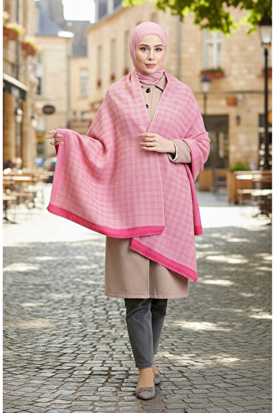 sefamerve Omuz Şal 1073-01 Fuşya