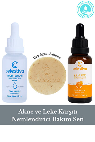 Akne ve Leke Karşıtı Cilt Tonu Eşitleyici Nemlendirici Bakım Seti