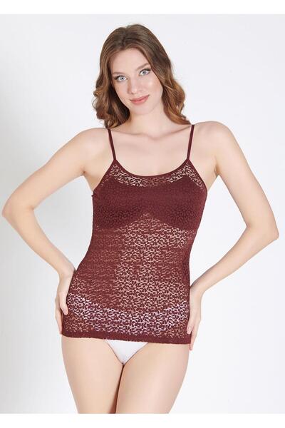 Belinay 6033 Ayarlanabilir Askılı Dantelli Kadın Atlet