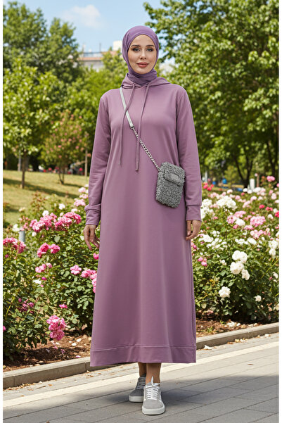 sefamerve Lila 0190-05 Sportkleid mit Ärmeln