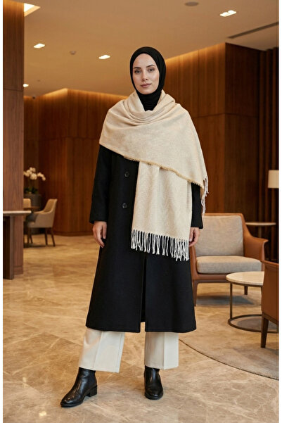 sefamerve Σάλι ώμου Απλό Ακρυλικό - Χρυσό Μοντέλο 2063-10