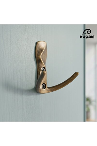 KOÇSAN Hazal Antik Sarı Askı, Lüks Vestiyer Askısı, Dolap Askılık, Duvar Askı...