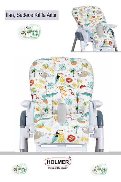 Holmer Water Green Organic Stain-Proof High Chair - Cushion and Cover Max-M