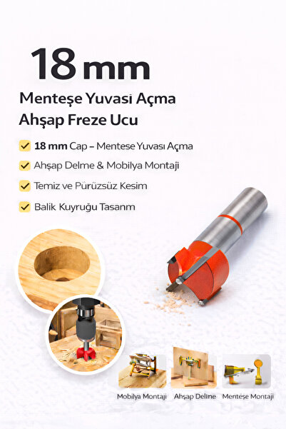 SENBANG 18 mm Menteşe Yuvası Açma Ahşap Freze Matkap Ucu Panç