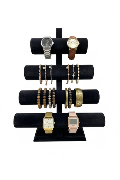 MeGass Dekor إنتاج محلي من نسيج الجلد السويدي باللون الأسود بأربع مراحل 38/34 سم