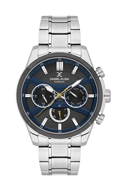 Daniel Klein ساعة يد رجالية DK.1.13793-2 بوظائف حصرية وطلاء فولاذي نشط