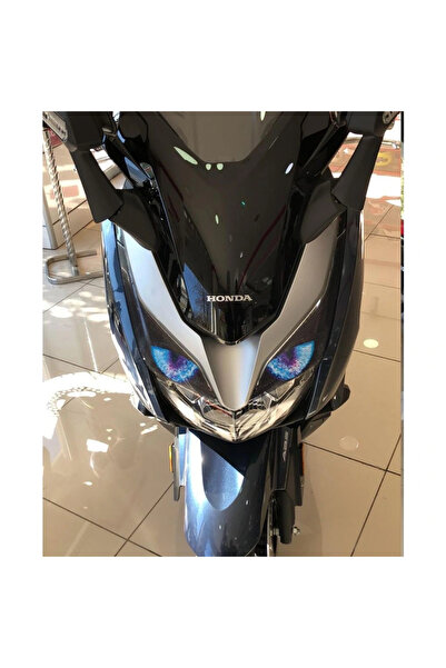 Genel Markalar Honda PCX Far Stiker+Far Kaşı 2018-2019-2020 Uyumlu Gri