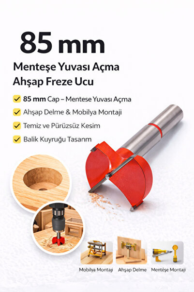 SENBANG 85 mm Menteşe Yuvası Açma Ahşap Freze Matkap Ucu Panç