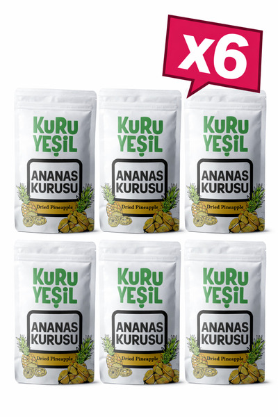 Kuru Yeşil Ananas Kurusu – 420 Gr – 6x70 Gr – Kuru Ananas – Şekersiz – Doğal ...