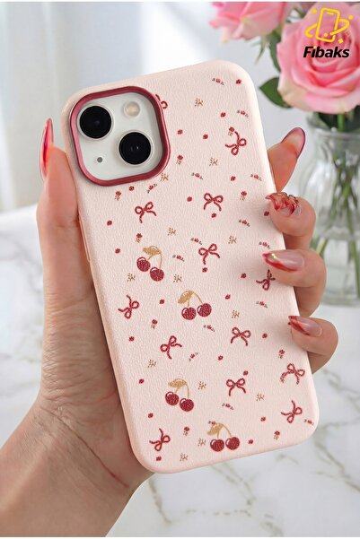 Fibaks حافظة لهاتف ابل ايفون 13 - 14 - 15 حافظة ملونة للكاميرا بتصميم فيونكة ...