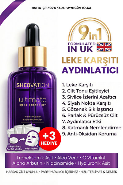 SHEOVATION Leke Serumu | Traneksamik Asit + Arbutin + Niacinamide + C Vitamin...