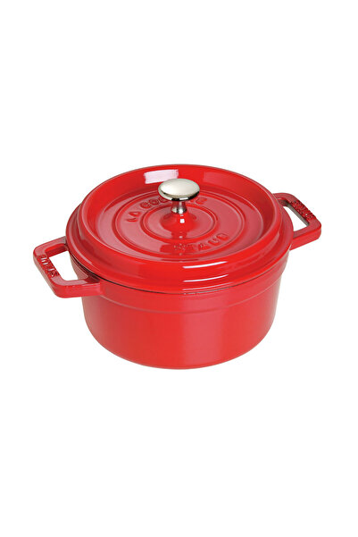 STAUB Cast iron pot round 24 cm cherry