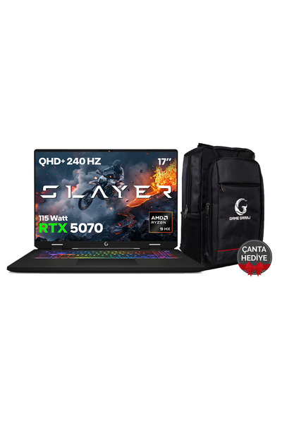 Game Garaj Slayer R9M3D XL-5070 C2 AMD Ryzen 9 9955HX3D 32GB RAM 1TB SSD RTX5...