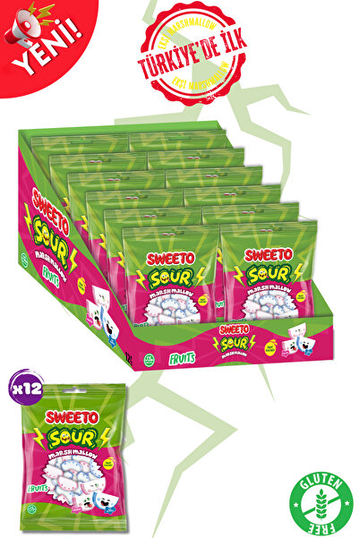 SWEETO SOUR FRUİTS MARSHMALLOW 100Gx12
