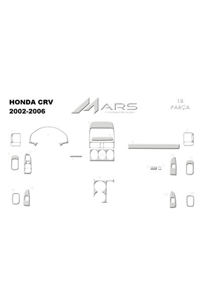 Marscockpitdesign هوندا Cr v كونسول تغليف-توربيد تغليف 2007-2011