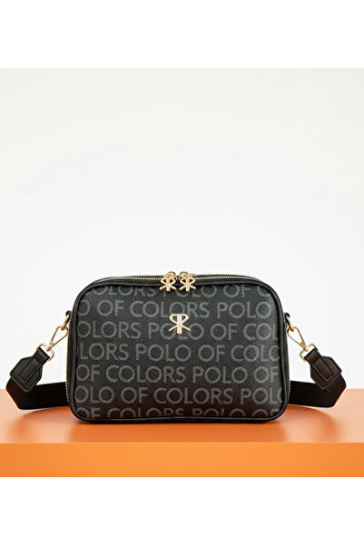 H&D COLLECTİON Γυναικεία τσάντα ώμου με μαύρη εκτύπωση τριών τμημάτων, μέγεθο...