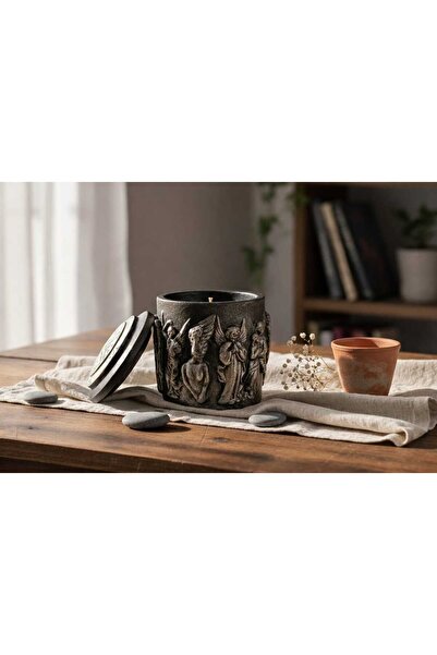 Gugushca candle Melek Figürlü El Yapımı Kokulu Soya Mumu