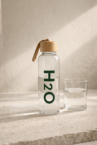 Bohemian H2O Pure Glass Borosilikat Cam Matara | Vakum Kapak | Keten Torbalı ...
