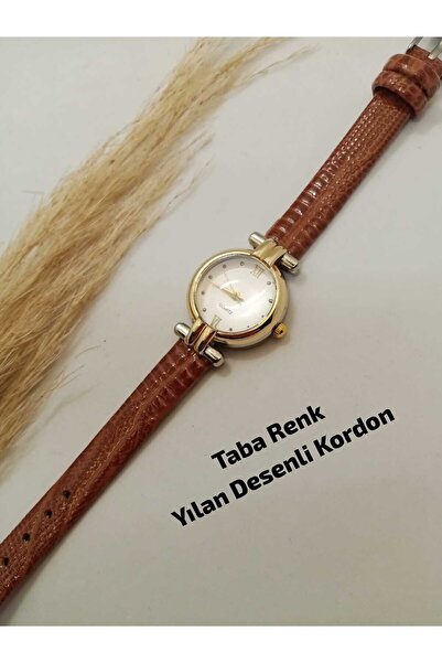 Ricardo Minimal Round Model - Tan Color Strap - Gold Case - Women's Wristwatch