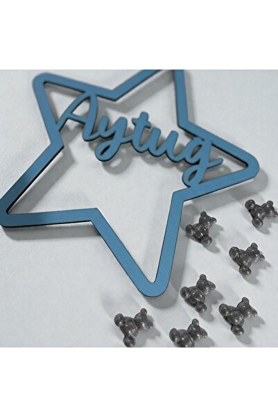 Pelince Kişiye Özel İsimli Yıldız Makrome Kasnağı | Bebek Odası Kapı Süsü İsi...