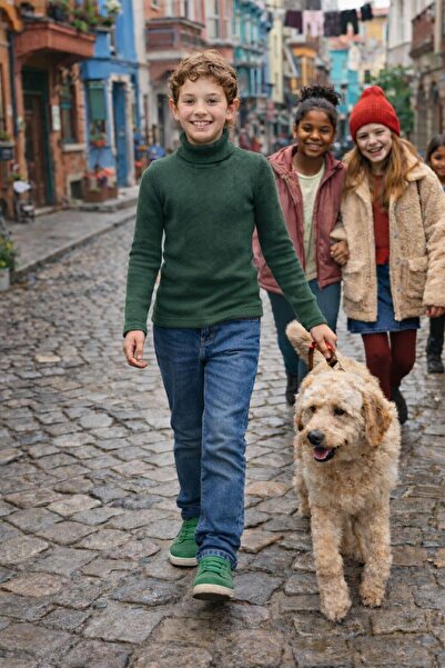 Cloise Детско боди с рибарска яка, зелено | Момичета - Момчета, унисекс |