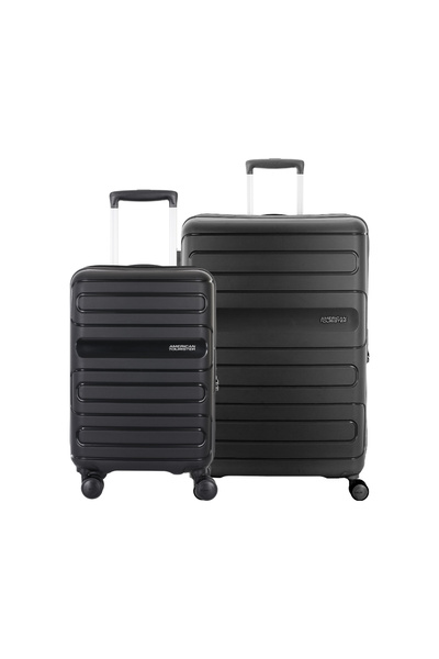 American Tourister RINIA 2‑Piece Hard Luggage Set – Black